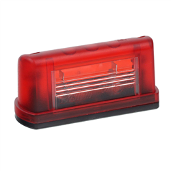 LAMPA OŚWIETLENIA TABLICY REJESTRACYJNEJ, OBUDOWA CZERWONA-347580005