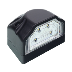LAMPA OŚWIETLENIA TABLICY REJESTRACYJNEJ DIODOWA, KLOSZ BIAŁY, CZARNA, MAŁA, BEZ PRZEWODU12/30V-347580010