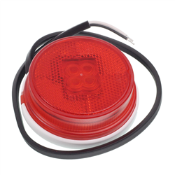 LAMPA OBRYSOWA CZERWONA DIODOWA OKRĄGŁA Z ODBLASKIEM I WIĄZKĄ ELEKTRYCZNĄ 12/30V-347580016