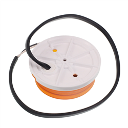 LAMPA OBRYSOWA POMARAŃCZOWA DIODOWA OKRĄGŁA Z ODBLASKIEM I WIĄZKĄ ELEKTRYCZNĄ 12/30V-347580020