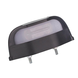 LAMPA OŚWIETLENIA TABLICY REJESTRACYJNEJ DIODOWA, KLOSZ BIAŁY, CZARNA, BOCZNA,12/30V-347580025