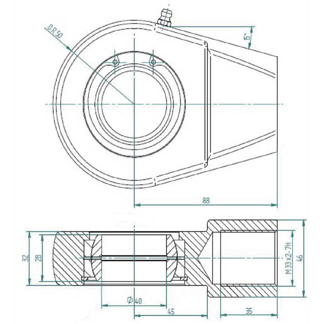 UCHO SIŁOWNIKA HYDRAULICZNEGO 40MM-347580191