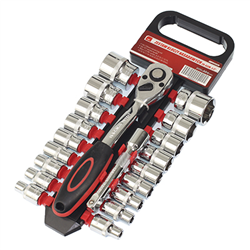 ZESTAW KLUCZY NASADOWYCH  20-ELEM. 1/2" W UCHWYCIE PLASTIKOWYM-347580714
