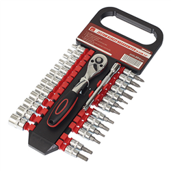 ZESTAW KLUCZY NASADOWYCH  28-ELEM. 1/4"-347580716