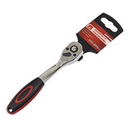 GRZECHOTKA 1/4"  - KLUCZE NASADOWE GUMOWY UCHWYT, 72 ZĘBY-347580718