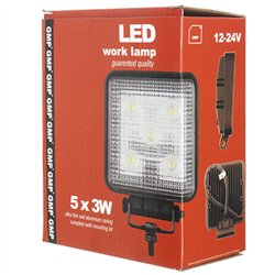 LAMPA ROBOCZA LEDOWA PROSTOKĄTNA,  5 LED 12-24V, 110X110X38MM, OBUDOWA ALUM.-347580906