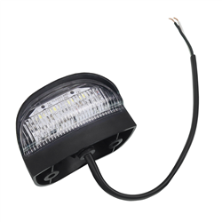 LAMPA OŚWIETLENIA TABLICY REJESTRACYJNEJ DIODOWA, KLOSZ BIAŁY, CZARNA, 12/24V-347581054