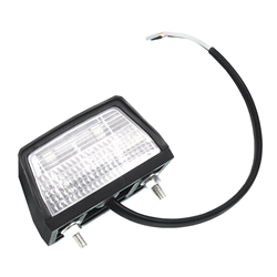 LAMPA OŚWIETLENIA TABLICY REJESTRACYJNEJ ŻARÓWKA, KLOSZ BIAŁY, CZARNA, 12/24V-347581059