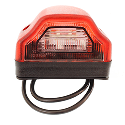 LAMPA OŚWIETLENIA TABLICY REJESTRACYJNEJ DIODOWA, KLOSZ BIAŁY, CZERWONA, 12/24V-347581073