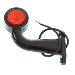 LAMPA OBRYSOWA BIAŁO-CZERWONA DIODOWA NA WYSIĘGNIKU ŁAMANYM, LEWA-347581103