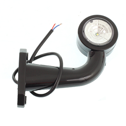 LAMPA OBRYSOWA BIAŁO-CZERWONA DIODOWA NA WYSIĘGNIKU ŁAMANYM, LEWA-347581104