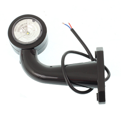 LAMPA OBRYSOWA BIAŁO-CZERWONA DIODOWA NA WYSIĘGNIKU ŁAMANYM, PRAWA-347581106