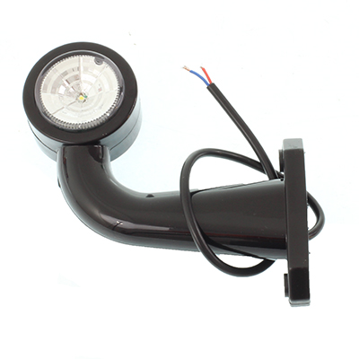 LAMPA OBRYSOWA BIAŁO-CZERWONA DIODOWA NA WYSIĘGNIKU ŁAMANYM, PRAWA-347581106