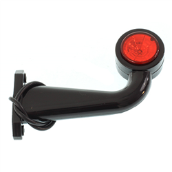 LAMPA OBRYSOWA BIAŁO-CZERWONA DIODOWA NA WYSIĘGNIKU ŁAMANYM, PRAWA-347581117
