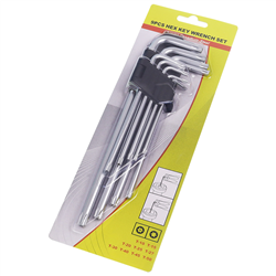 ZESTAW KLUCZY IMBUSOWYCH TYPU TORX 9-ELEM, DŁUGIE, ZAWIESZKA, BLISTER-347581574
