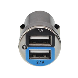 ADAPTER SAMOCHODOWY USB (ŁADOWARKA) 2 GNIAZDA - DC 5V, 2X2,1A-347581804