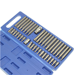 ZESTAW BITÓW, KLUCZY IMBUSOWYCH, HEX, TORX, SPLINE, 40 SZT, ETUI-347582451