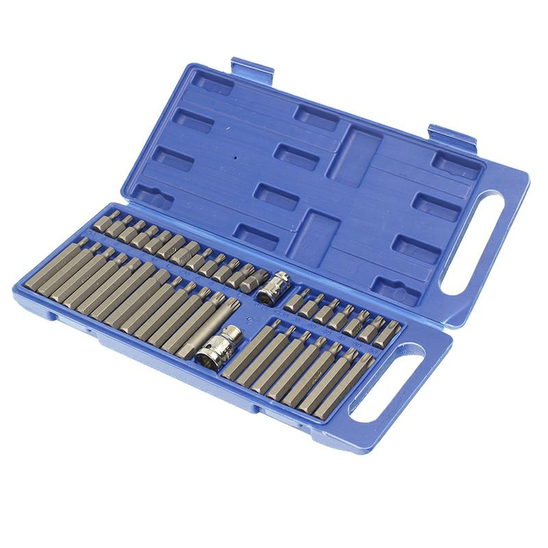 ZESTAW BITÓW, KLUCZY IMBUSOWYCH, HEX, TORX, SPLINE, 40 SZT, ETUI-347582449