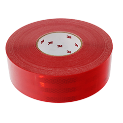 TAŚMA ODBLASKOWA W ROLCE 50MB CZERWONA III GENERACJA, KONTUROWA-347582456