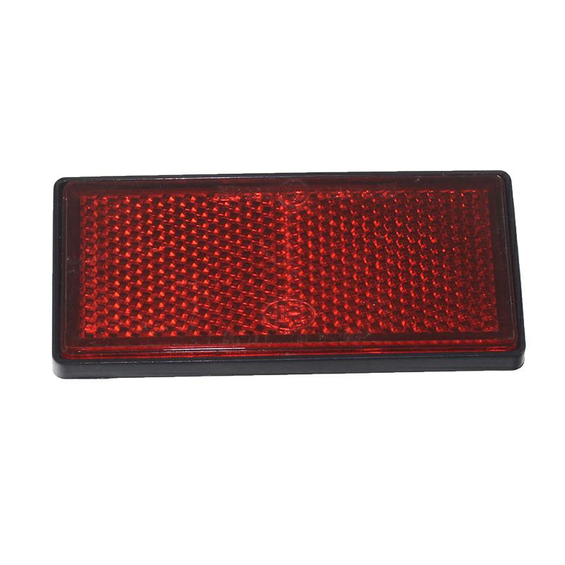 ODBLASK PROSTOKĄTNY PRZYKLEJANY CZERWONY 86X40MM, W RAMCE-347582483