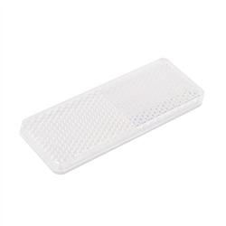 ODBLASK PROSTOKĄTNY PRZYKLEJANY BIAŁY 85X31MM, HOMOLOGACJA-347582485