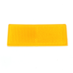 ODBLASK PROSTOKĄTNY PRZYKLEJANY POMARAŃCZOWY 85X31MM, HOMOLOGACJA-347582487
