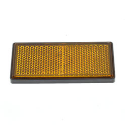 ODBLASK PROSTOKĄTNY PRZYKL. POMARAŃCZOWY 86X40MM, W RAMCE-347582488