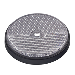 ODBLASK OKRĄGŁY Z OTWOREM BIAŁY FI 60MM, W RAMCE, HOMOLOGACJA-347582511