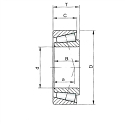 ŁOŻYSKO STOŻKOWE 1-RZĘDOWE 30209A METRYCZNE, 85X45X19MM-347582715