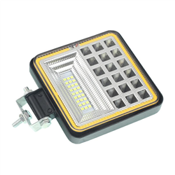 LAMPA ROBOCZA HALOGEN LED, 42 LED + OBRYSOWA DIODA, KWADRATOWA, 9-36V, 110X110X28MM-347583391
