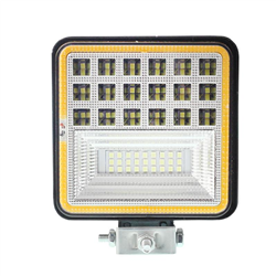 LAMPA ROBOCZA HALOGEN LED, 42 LED + OBRYSOWA DIODA, KWADRATOWA, 9-36V, 110X110X28MM-347583392