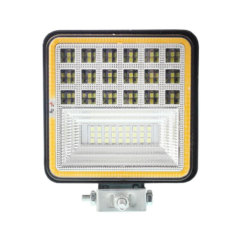 LAMPA ROBOCZA HALOGEN LED, 42 LED + OBRYSOWA DIODA, KWADRATOWA, 9-36V, 110X110X28MM-347583392