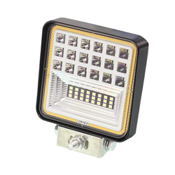 LAMPA ROBOCZA HALOGEN LED, 42 LED + OBRYSOWA DIODA, KWADRATOWA, 9-36V, 110X110X35MM, OŚWIETLENIE COMBO (SPOT+FLOOD)-347583396