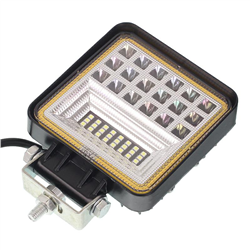 LAMPA ROBOCZA HALOGEN LED, 42 LED + OBRYSOWA DIODA, KWADRATOWA, 9-36V, 110X110X35MM, OŚWIETLENIE COMBO (SPOT+FLOOD)-347583399
