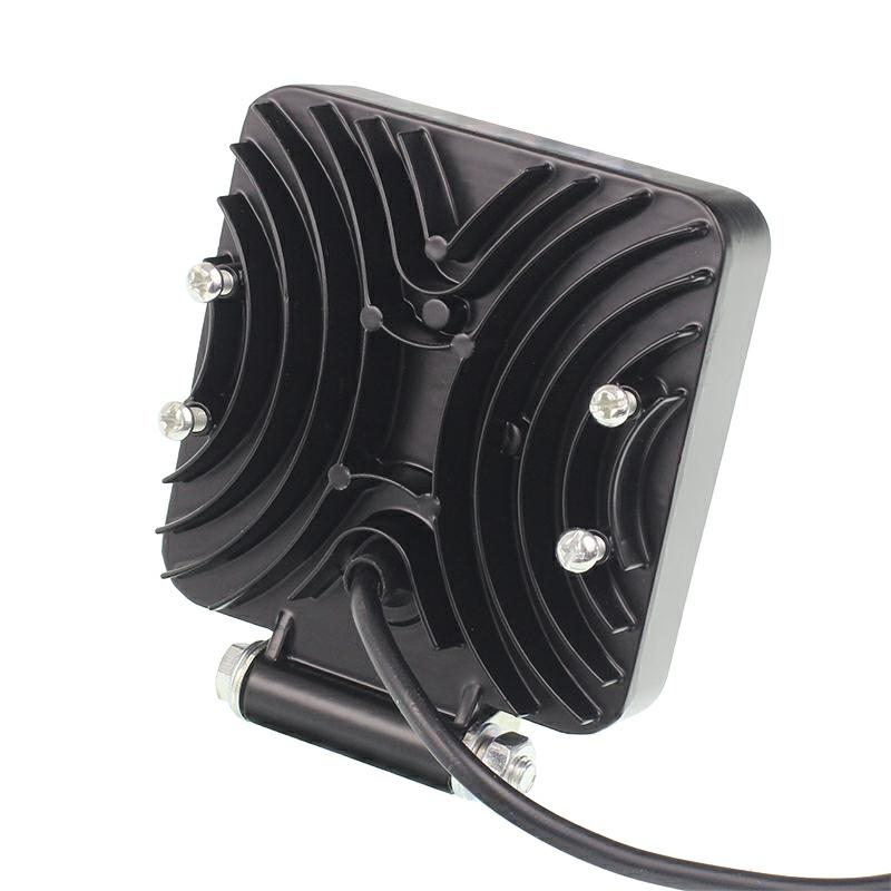LAMPA ROBOCZA HALOGEN LED, 42 LED + OBRYSOWA DIODA, KWADRATOWA, 9-36V, 110X110X35MM, OŚWIETLENIE COMBO (SPOT+FLOOD)-347583397