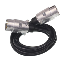 PRZEWÓD/ZŁĄCZE ELEKTRYCZNE PRZYCZEPY   3,5M, 2 WTYCZKI 7PIN - 7 ŻYŁ, ALUMINIOWE WTYCZKI-347584113