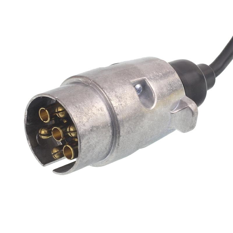 PRZEWÓD/ZŁĄCZE ELEKTRYCZNE PRZYCZEPY   3,5M, 2 WTYCZKI 7PIN - 7 ŻYŁ, ALUMINIOWE WTYCZKI-347584114