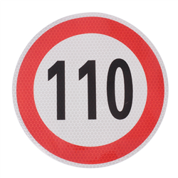NALEPKA (NAKLEJKA) LIMIT PRĘDK.- 110KM/H FI 200MM, KLASA II-347584119