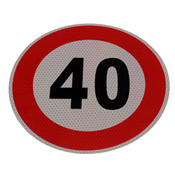 NALEPKA (NAKLEJKA) LIMIT PRĘDK.-  40KM/H FI 200MM, KLASA II-347584122