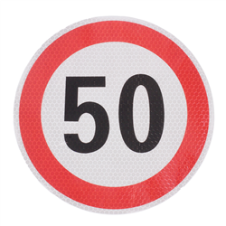 NALEPKA (NAKLEJKA) LIMIT PRĘDK.-  50KM/H FI 200MM, KLASA II-347584123
