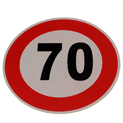 NALEPKA (NAKLEJKA) LIMIT PRĘDK.-  70KM/H FI 200MM, KLASA II-347584127