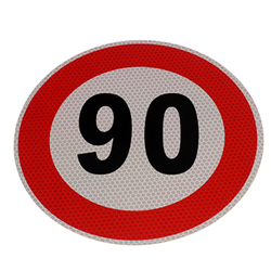NALEPKA (NAKLEJKA) LIMIT PRĘDK.-  90KM/H FI 200MM, KLASA II-347584129