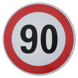 NALEPKA (NAKLEJKA) LIMIT PRĘDK.-  90KM/H FI 200MM, KLASA II-347584130