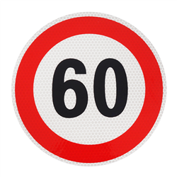 NALEPKA (NAKLEJKA) LIMIT PRĘDK.-  60KM/H FI 200MM, KLASA I-347622056