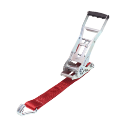 GRZECHOTKA PASA  5T, 0,5M, B=50MM, ERGO  CZERWONA, NAPINACZ-347584782