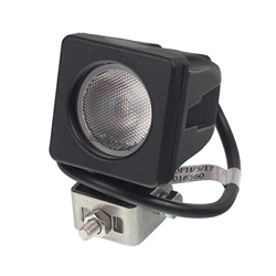 LAMPA ROBOCZA LEDOWA PROSTOKĄTNA,  1 LED SZKŁO MATOWE 9-36V, 1X10W, 50X50MM, OBUDOWA ALUM. OŚWIETLENIE ROZPROSZONE (FLOOD)-34758