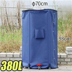 ZBIORNIK NA DESZCZÓWKĘ 380L PCV ROZKŁADANY 700X980MM, Z ZAWOREM 3/4"-347585238