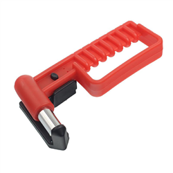 MŁOTECZEK DO WYBIJANIA SZYB KPL. Z RĄCZKĄ, Z WIESZAKIEM, DŁUGOŚĆ 19CM-347585737