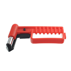 MŁOTECZEK DO WYBIJANIA SZYB KPL. Z RĄCZKĄ, Z WIESZAKIEM, DŁUGOŚĆ 19CM-347585741