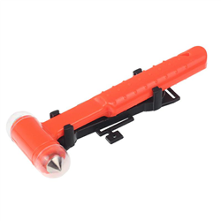 MŁOTECZEK DO WYBIJANIA SZYB KPL. Z WIESZAKIEM I NOŻYKIEM, TYP 2, DŁUGOŚĆ 17CM-347585751